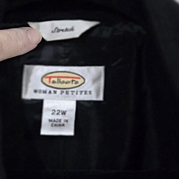 Talbots 22W Petite Black Blazer - Stretch - Picture 3 of 8